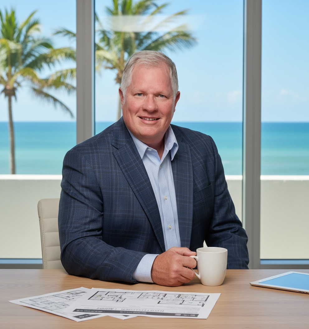 Ron at a table reviewing a real estate deal