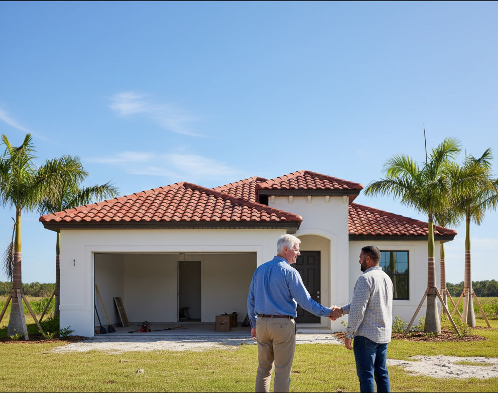 Ron shaking hands after reviewing a financing option