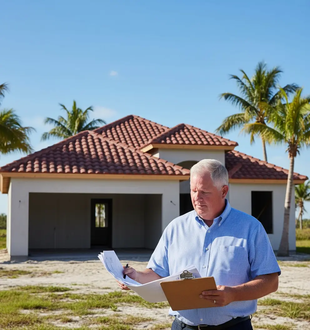 Ron at a Florida home construction project